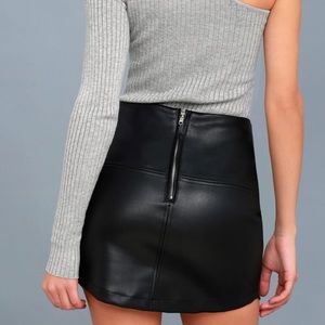 Black Vegan Leather Skirt